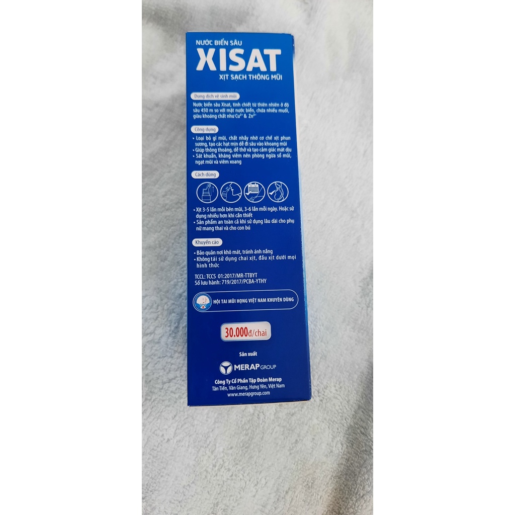 (CHÍNH HÃNG) Dung dịch xịt mũi Xisat, xịt mũi nước biển sâu 75ml ( Xisat, Sisat, Sixat)