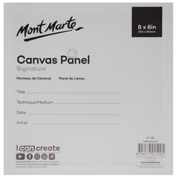 Vải Canvas Vẽ Mont Marte CMPL1020 (2 Tấm)