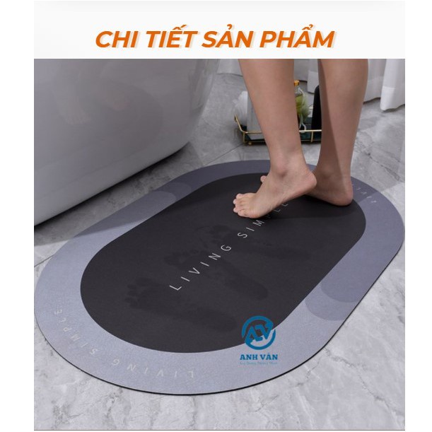 Thảm Trải Sàn Thấm Hút Nước Thảm Chùi Chân Nhà Tắm, Nhà Vệ Sinh, Nhà Bếp Thấm Nước Vượt Trội