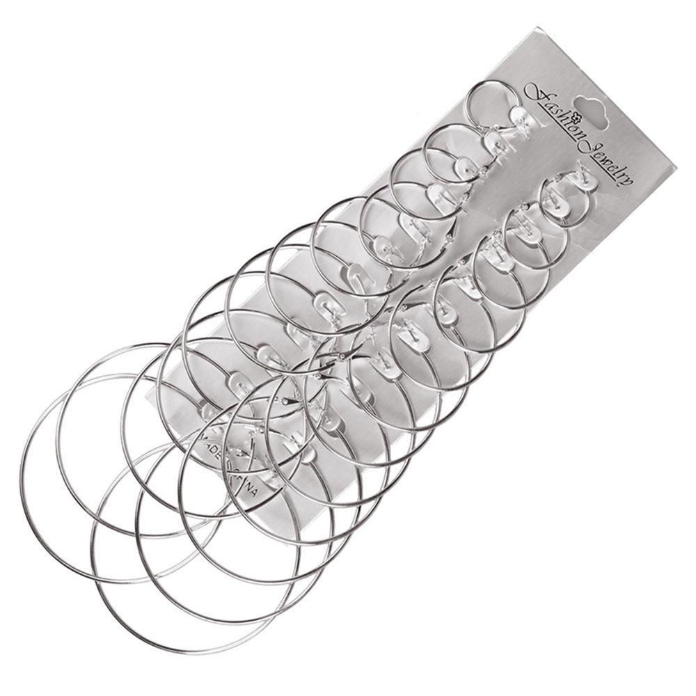 Bộ Khuyên Tai Vòng Lủng Lẳng Phong Cách Rock Đơn Giản