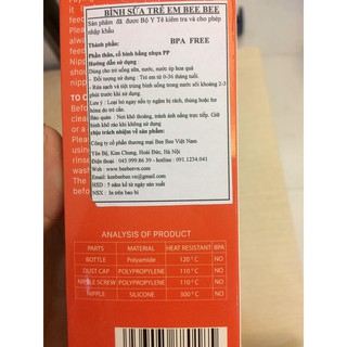 Bình sữa Bee Bee nhựa PP 240ml