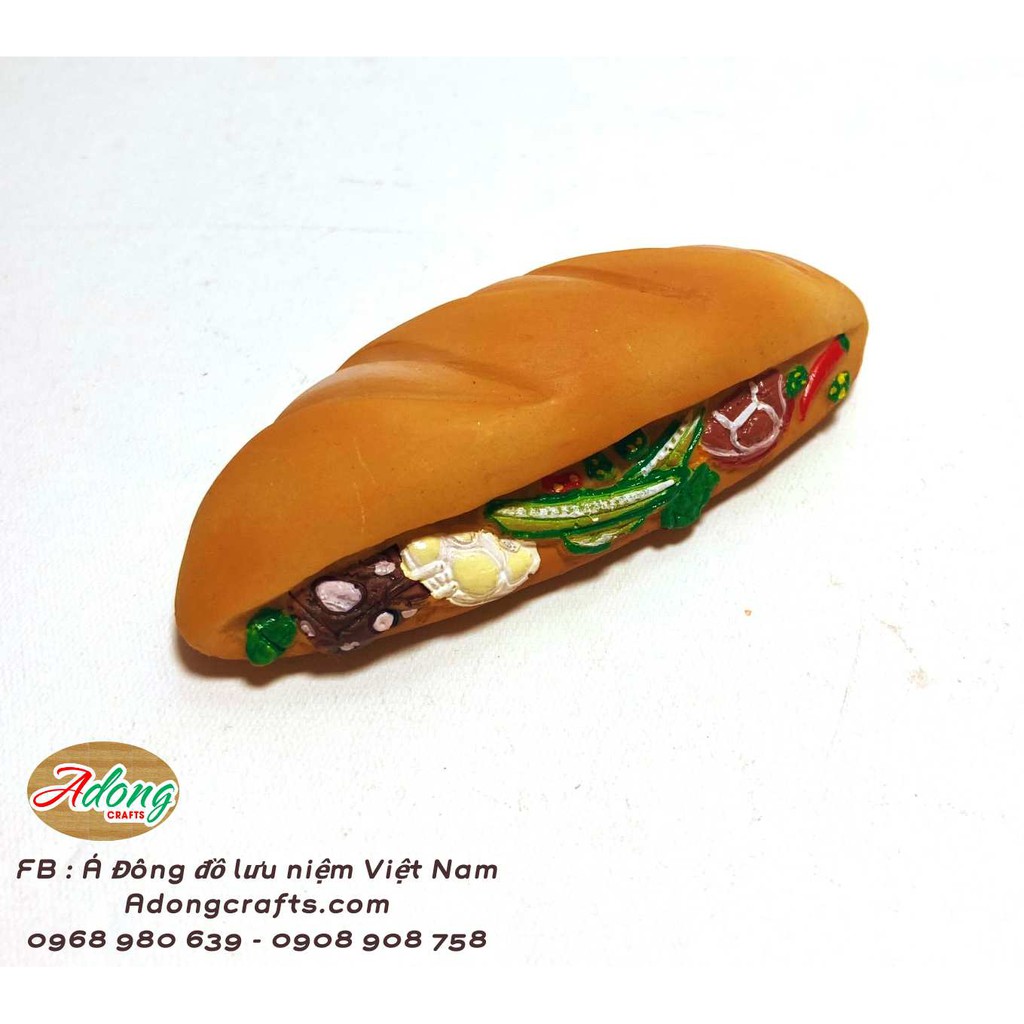 Magnet Nam châm hít dán dính trang trí tủ lạnh, bảng thông báo, tủ sắt hình món ăn handmade 3D - Quà Lưu Niệm Việt Nam