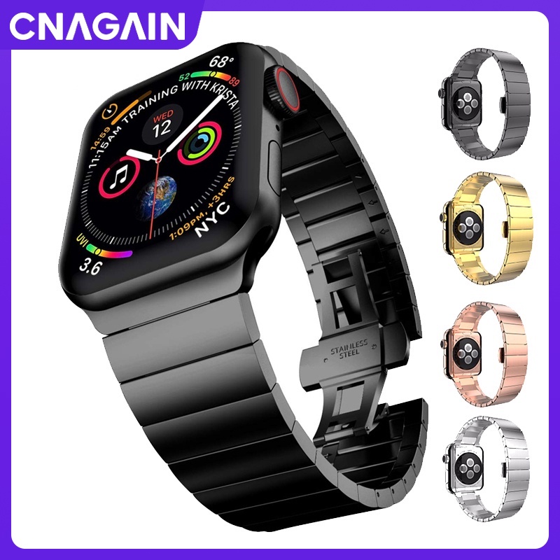 Dây Đeo Inox Cho Đồng Hồ Thông Minh 44mm 40mm 42mm 38mm i Watch serie 3 4 5 6 se 7