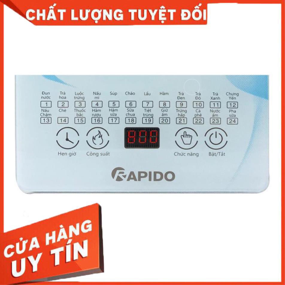 Ấm Điện Thủy Tinh Đa Năng Rapido Với 24 Chế Độ Nấu Tự Động Đun Siêu Tốc