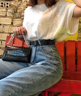 Belt bag ( ẢNH THẬT ) Thắt lưng kèm túi kèm chain