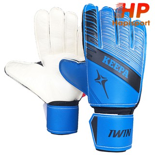Găng tay thủ môn cao cấp có size trẻ em và người lớn. CÓ XƯƠNG. MÚT CAO SU TỔNG HỢP - HAPISPORT (xanh dương)
