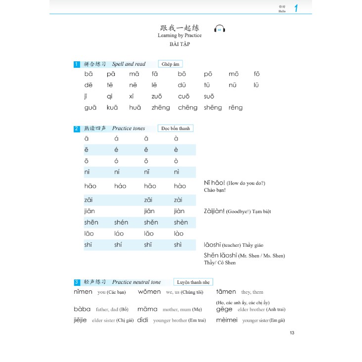 Sách_Học kèm app miễn phí_Giáo trình Phát triển Hán ngữ Nói – Giao tiếp Sơ cấp 1