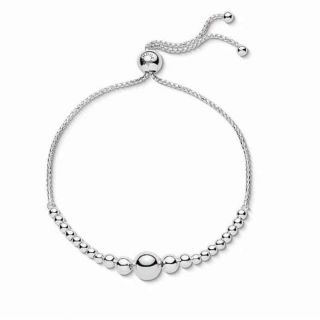 Vòng tay lắc tay bi bạc ý 925 freesize