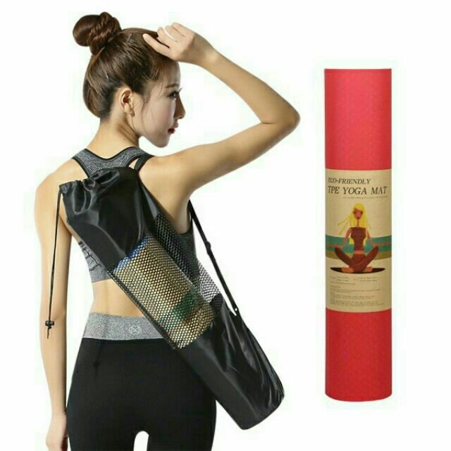 THẢM TẬP YOGA TPE 2 LỚP 6mm( tặng kèm túi đựng )HÌNH CHỤP TẠI SHOP