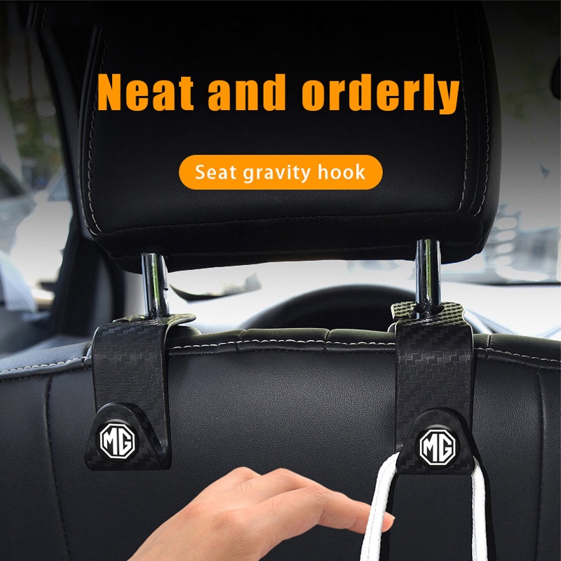 Móc Treo Đồ Gắn Lưng Ghế Xe Hơi Bằng Sợi Carbon Tiện Dụng Cho MG ZS HS MG3 MG5