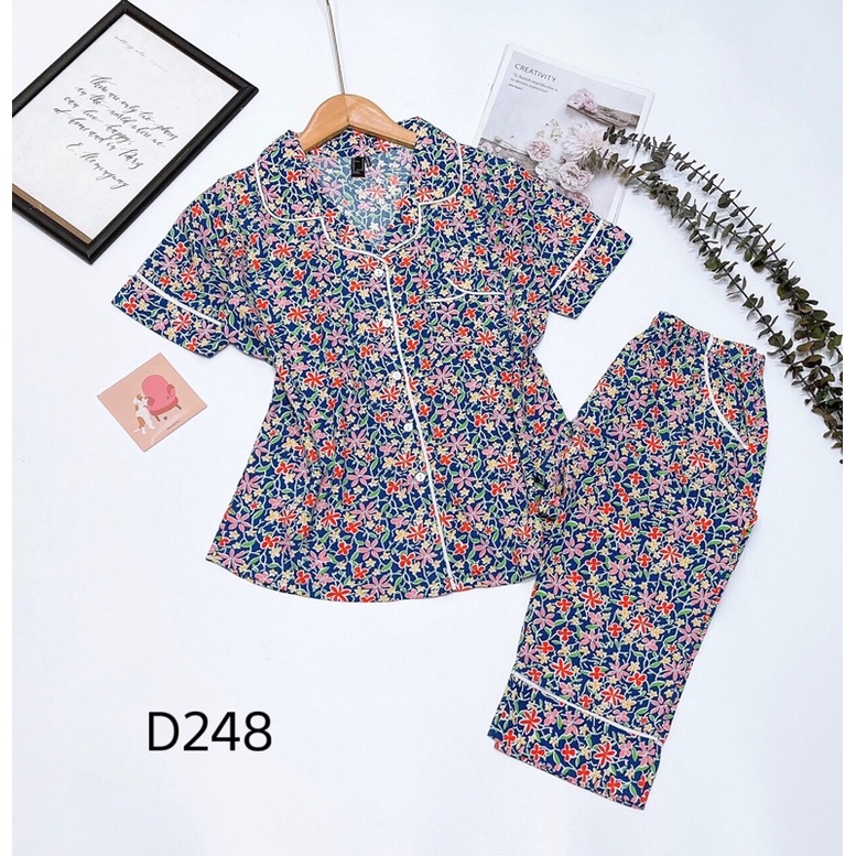 Pyjama Tay Ngắn Quần Dài Tole Lanh Đồ Bộ Xinh VNXK