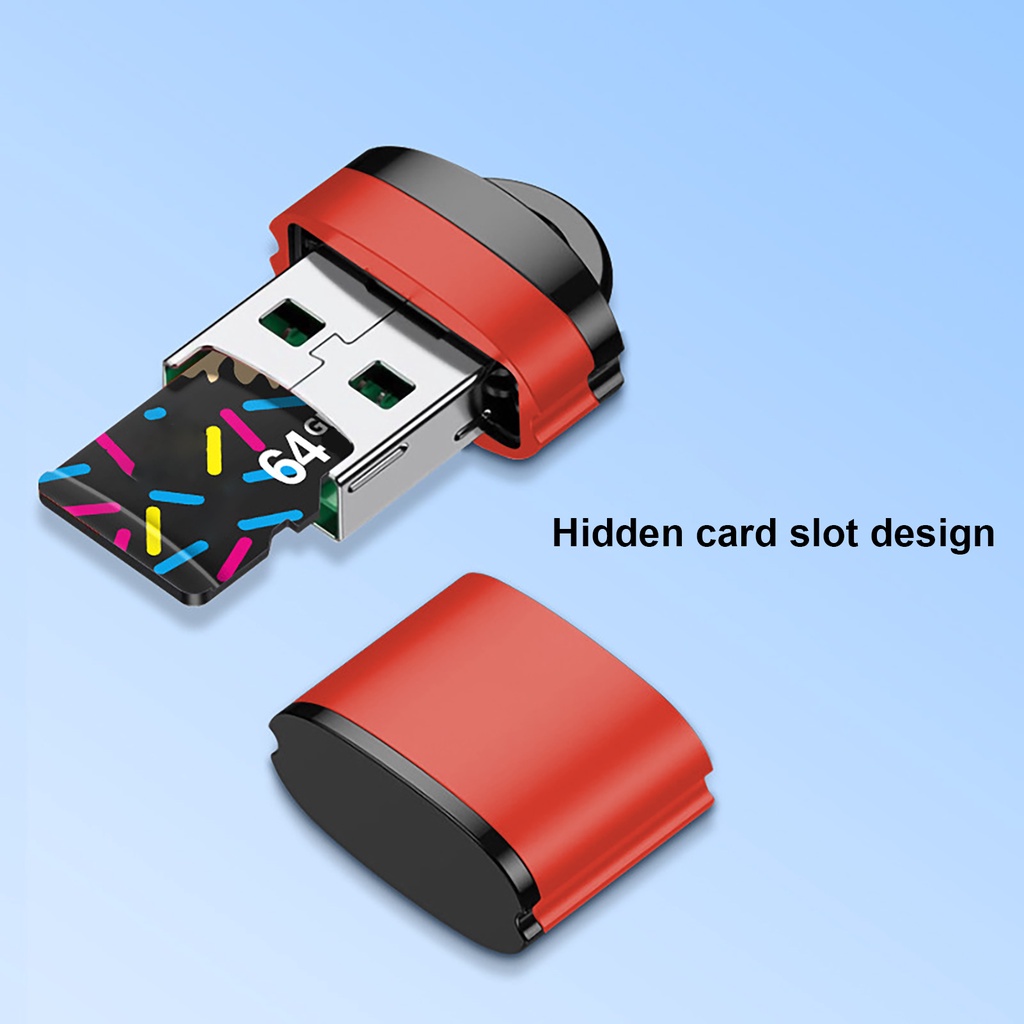 Đầu đọc thẻ USB TF kích thước mini tốc độ truyền dữ liệu nhanh tiện dụng