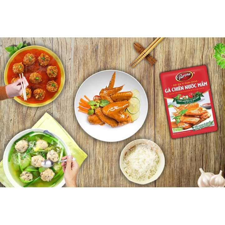 Sốt Gia Vị Hoàn Chỉnh BARONA Gà Chiên Nước Mắm 80g