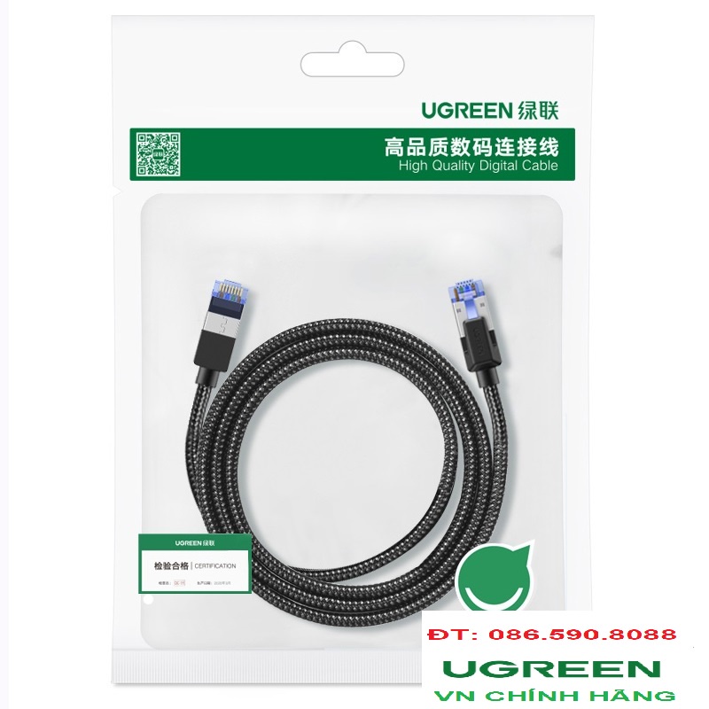 Dây cáp mạng RJ45 Ethernet Cat8 Dài 1m đến 10m Chính hãng Ugreen  80429 80430 80431 80432 80433