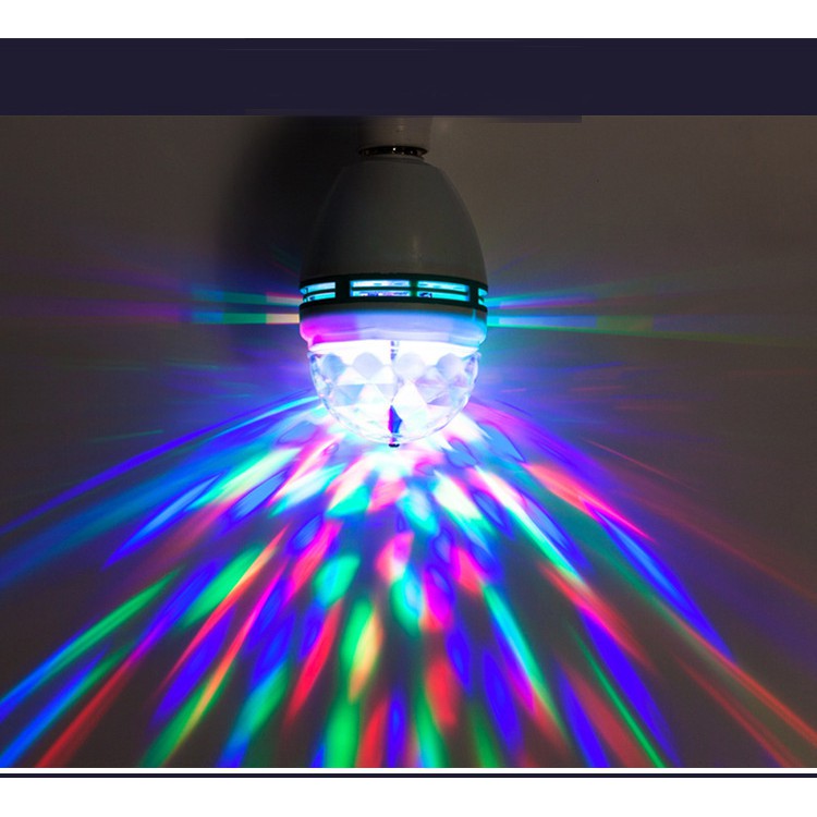 Đèn led xoay 16 màu vũ trường nháy chớp theo nhạc - pha lê 16 màu