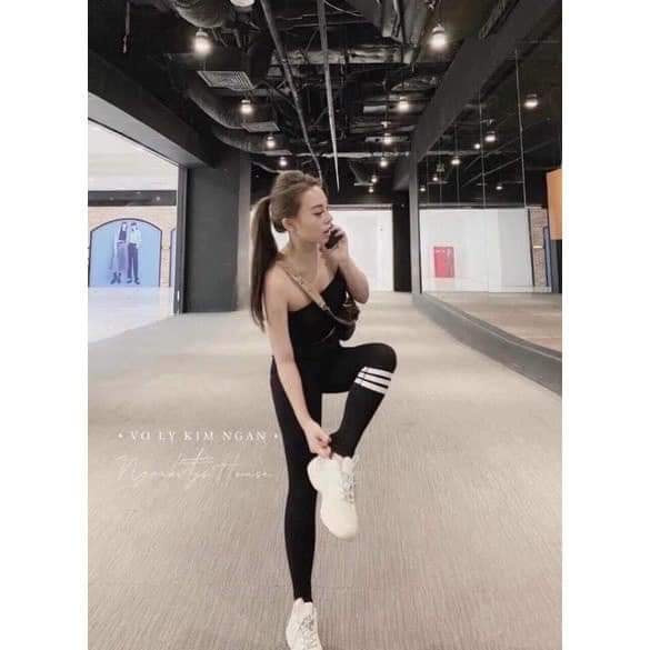 Quần lengging dài 3 vạch Chất siêu co dãn hách dáng
