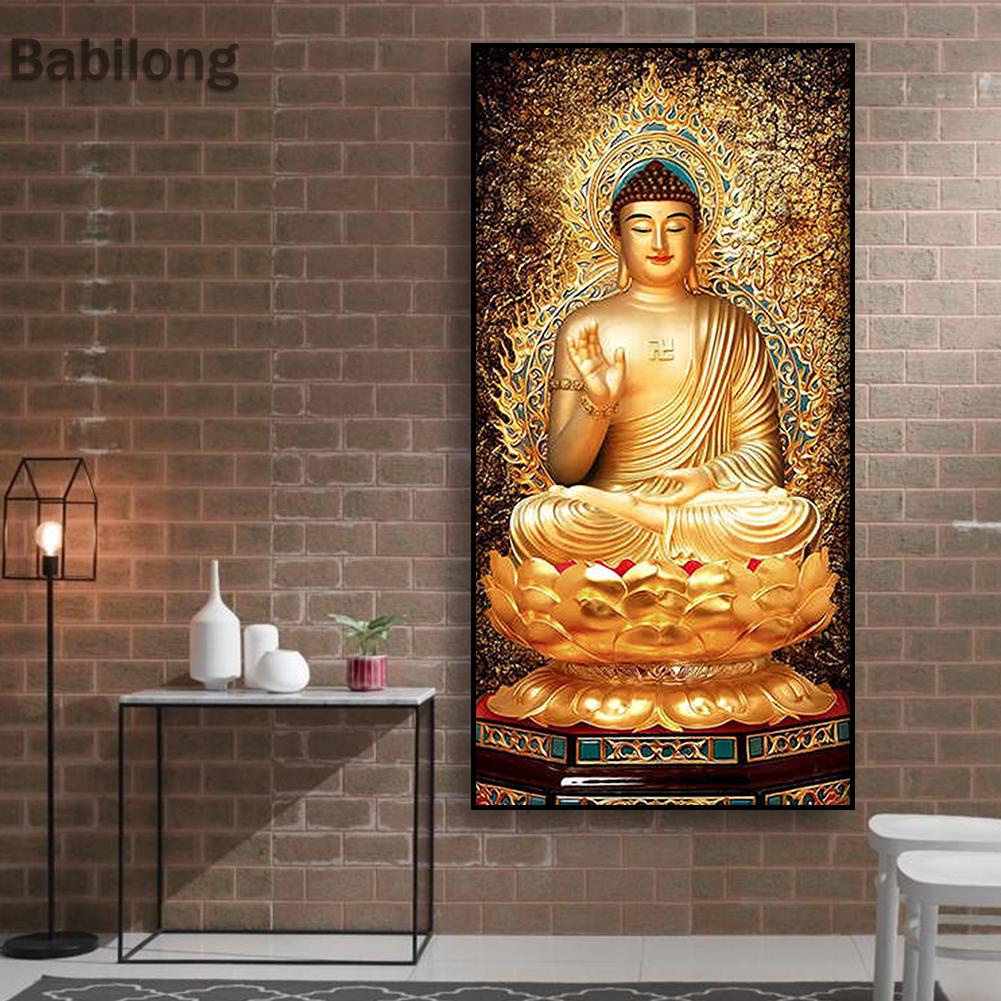 Tranh đính đá kim cương toàn bộ 5D DIY hình Phật