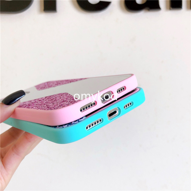 Ốp điện thoại silicone tráng gương long lanh sang trọng nữ tính cho iPhone 11 Pro MAX X XS XR 8 7 Plus SE 2 2020