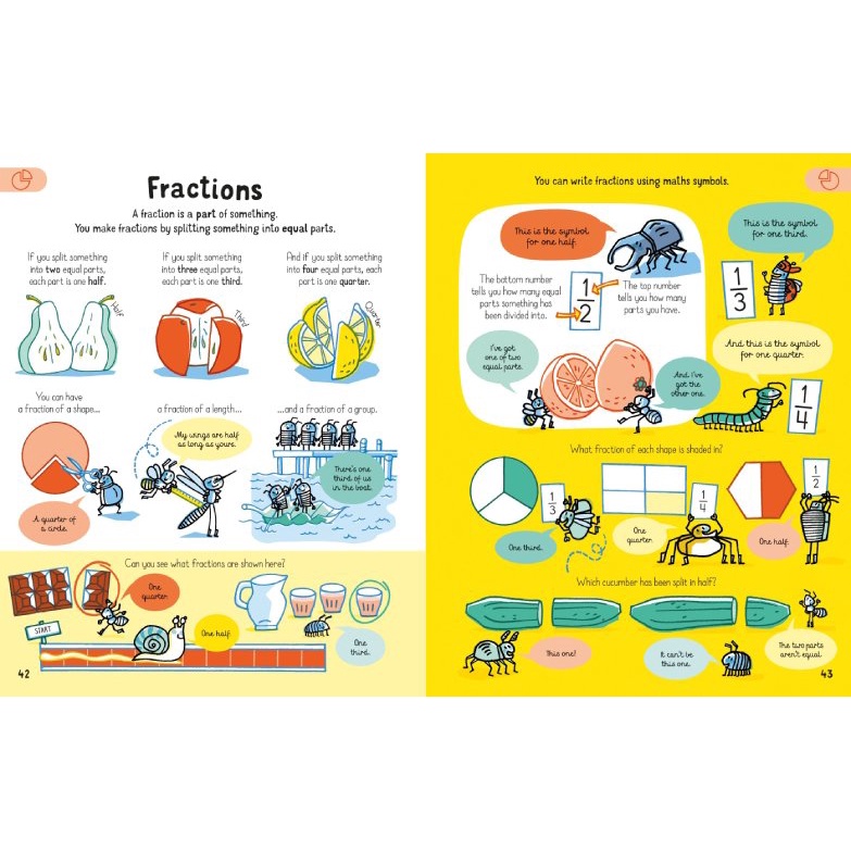 Sách Usborne - Sách thiếu nhi khoa học cho bé 6-8 tuổi All the Maths You Need to Know by Age 7