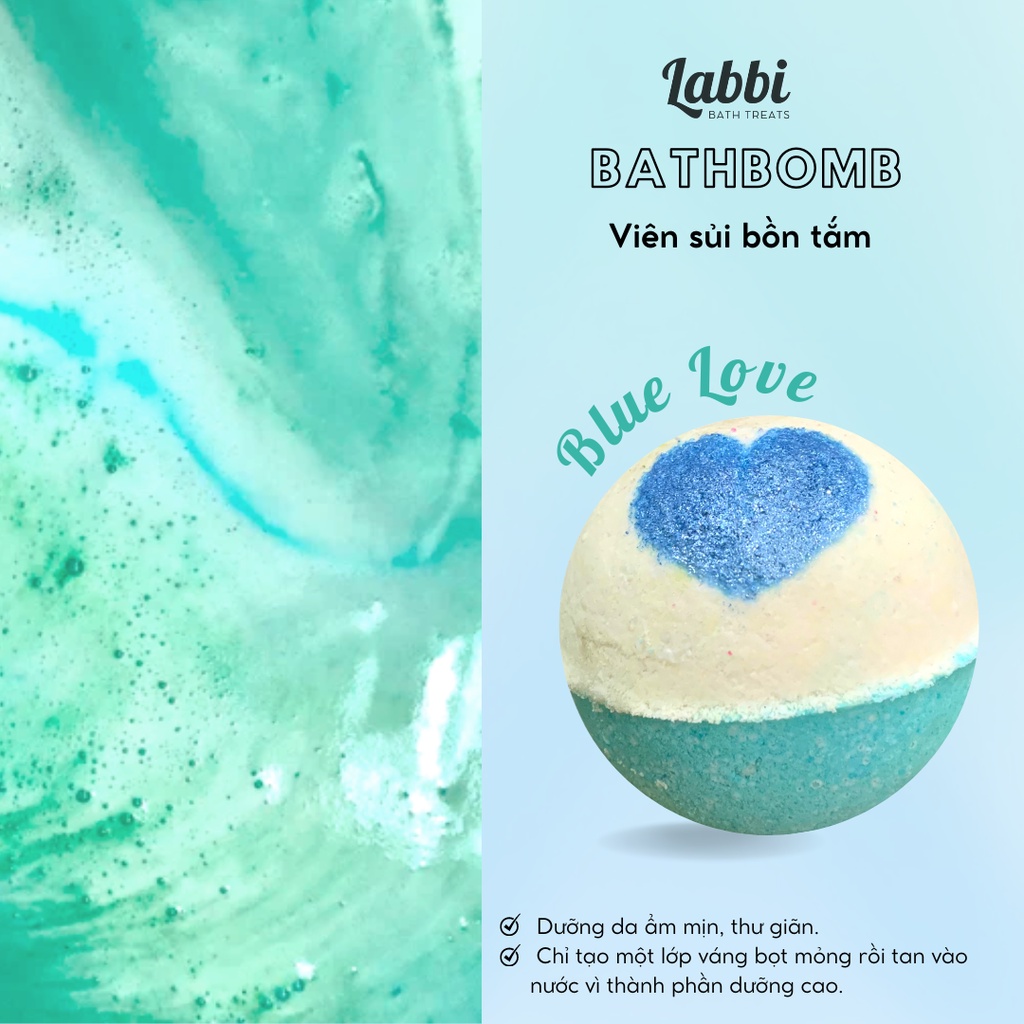 BLUE LOVE  Bath bomb / Viên sủi bồn tắm / Bom tắm