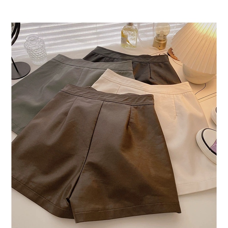Quần Short Da Nữ Cạp Cao hàng Quảng Châu