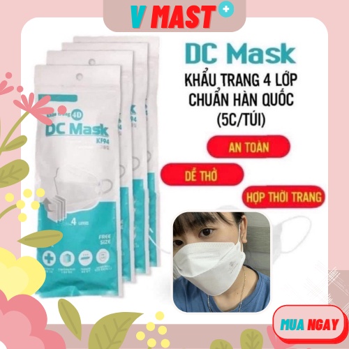 KHẨU TRANG KHÁNG KHUẨN 4D MASK KF94 ÔM SÁT KHUÔN MẶT HỢP THỜI TRANG