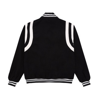 Áo Khoác Nam Nữ Nhung Tăm Jacket Varsity Graffiti King Brand V1 Màu Đen 02