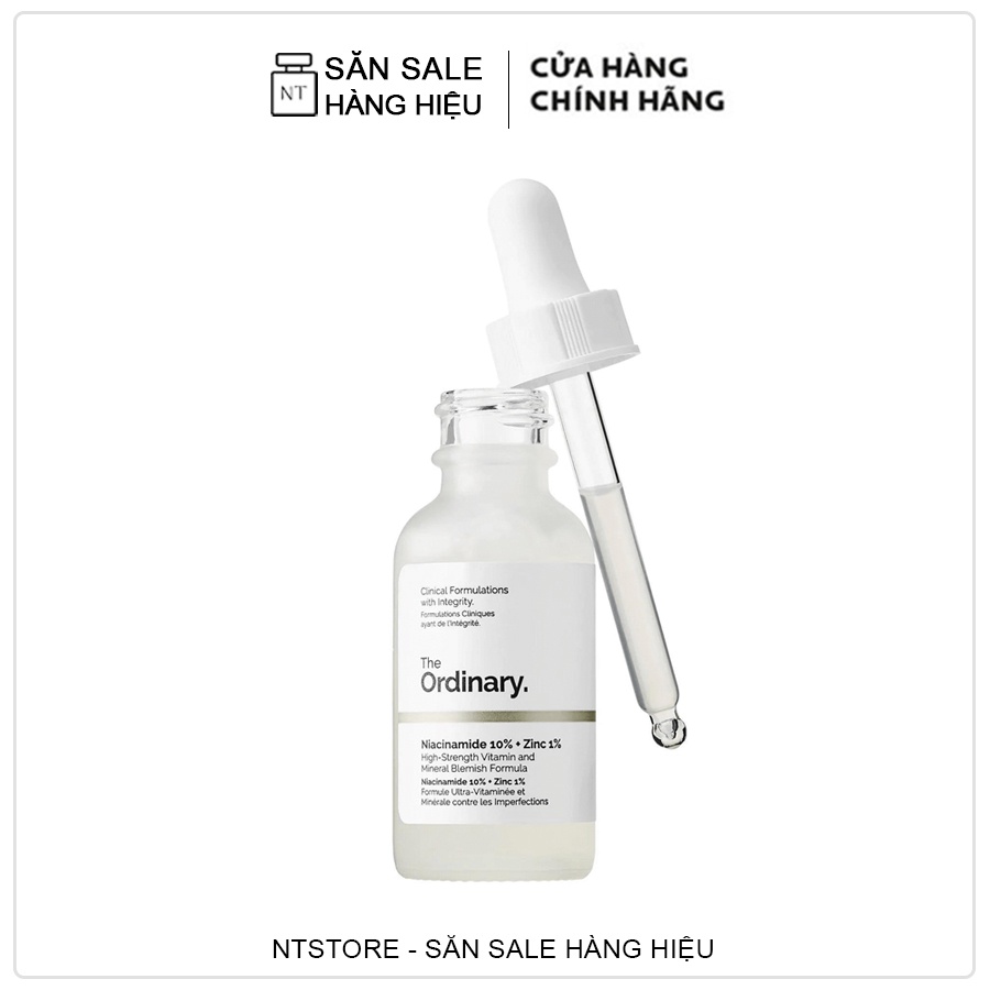 Serum The Ordinary Niacinamide 10% Và Zinc 1% Giúp Cân Bằng Bã Nhờn Làm Sáng Da Thu Nhỏ Lỗ Chân Lông 30ml