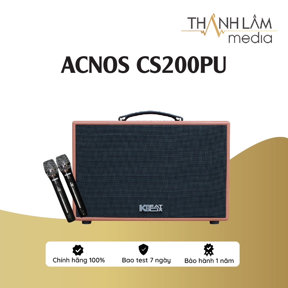 Loa Karaoke di động ACNOS CS200PU (SON) / CS250PU (SON) tặng kèm mic không dây - Bảo hành chính hãng 12 tháng