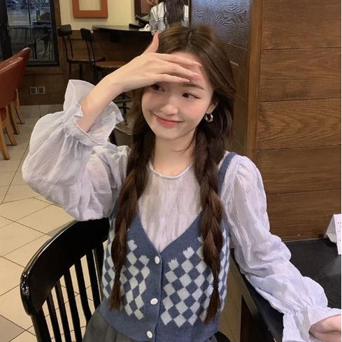 Jiashucheng Áo Dệt Kim Không Tay Họa Tiết Ca Rô Thời Trang Mùa Thu Phong Cách Retro