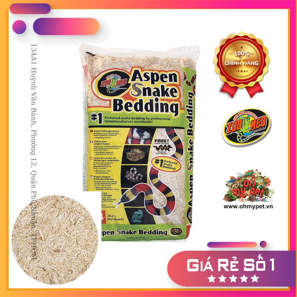 Lót chuồng cho rắn (Bò Sát) [Freeship] Aspen Snake Bedding (ZooMed) Hàng  Chính Hãng | Shopee Việt Nam