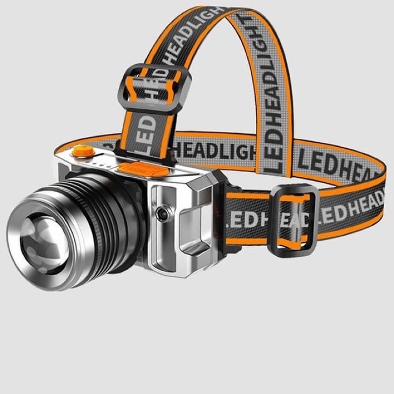 Đèn Đội Đầu 3 Chế Độ, Cảm Ứng Bật Tắt, Đèn Led Siêu Sáng Tích Điện 6-8h,Đầu Sạc USB