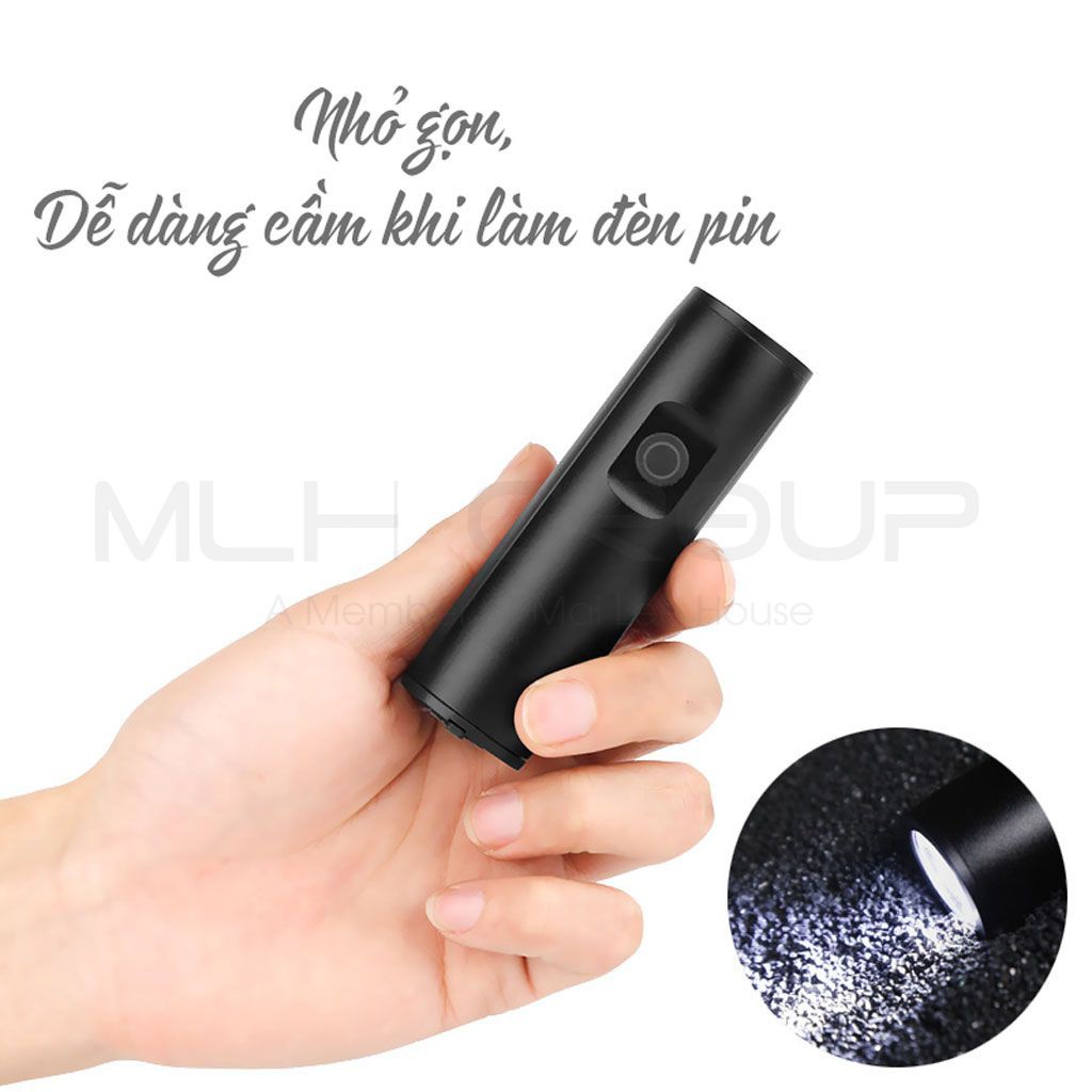 Pha Xe Đạp Siêu Sáng 400 Lumens Sạc Điện USB 3 Chế Độ Chống Nước Vỏ Hợp Kim Nhôm Bền Bỉ Dung Lượng Pin 2000 mAh MLH