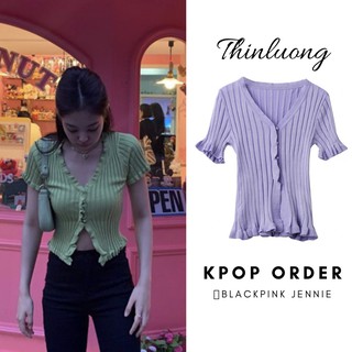 Áo len Jennie phiên bản màu tím