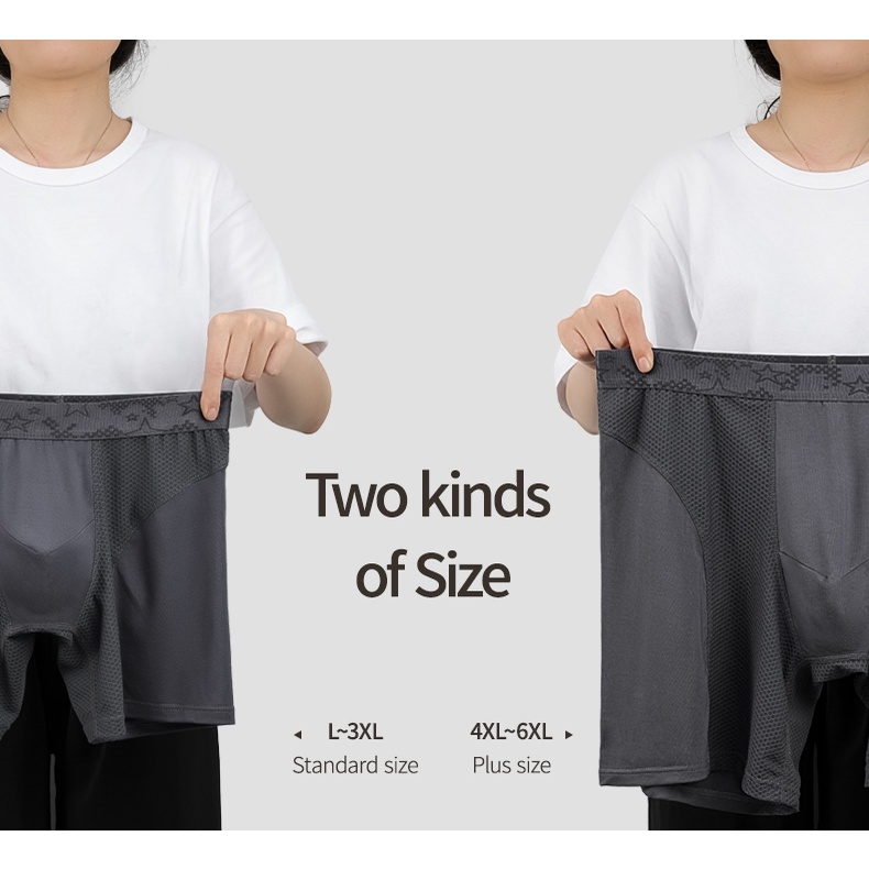 Quần lót boxer hai lớp thông thoáng thoải mái chống mài mòn thời trang cho nam 256