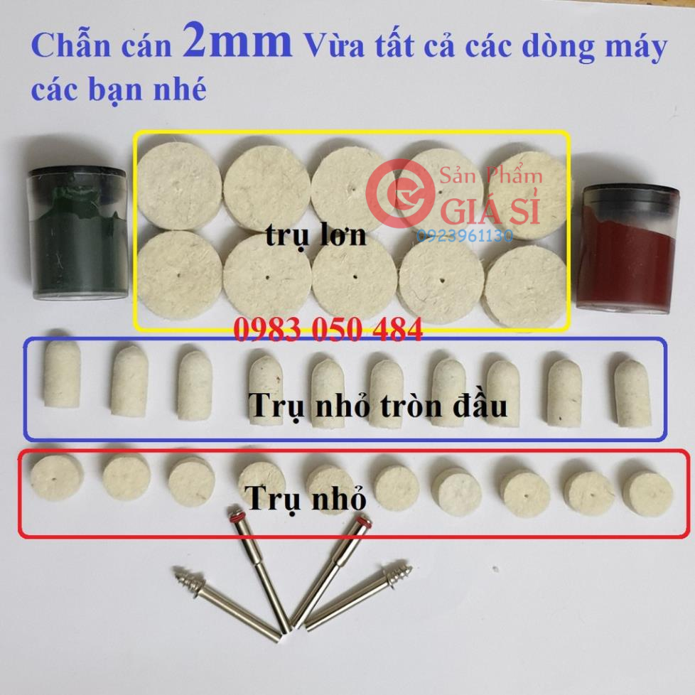 Mũi đánh bóng - đầu đánh bóng cán 2mm vừa tất cả các dòng máy trên thị trường ❤️freeship❤️