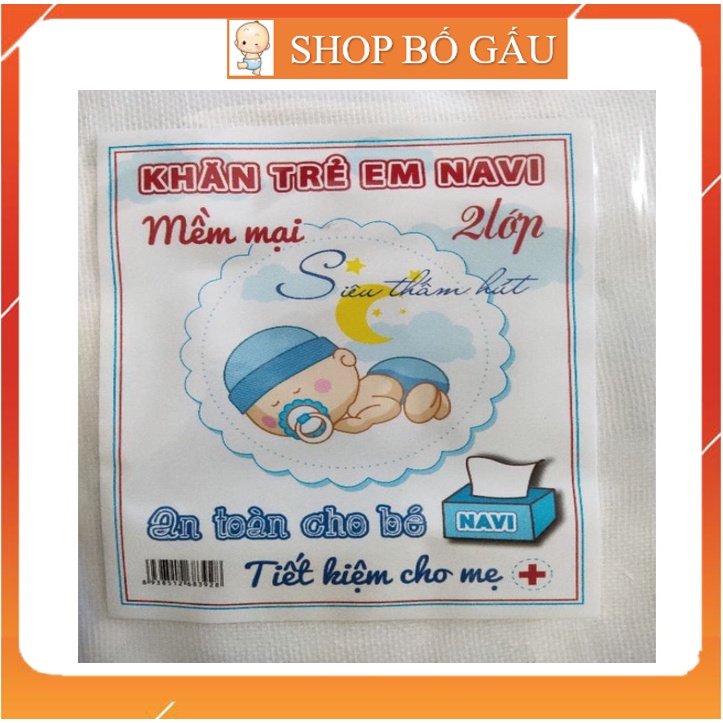 Khăn Trẻ Em NAVI 2 Lớp, Siêu mềm mại, Siêu Thấm Hút,  An Toàn Cho Da Bé