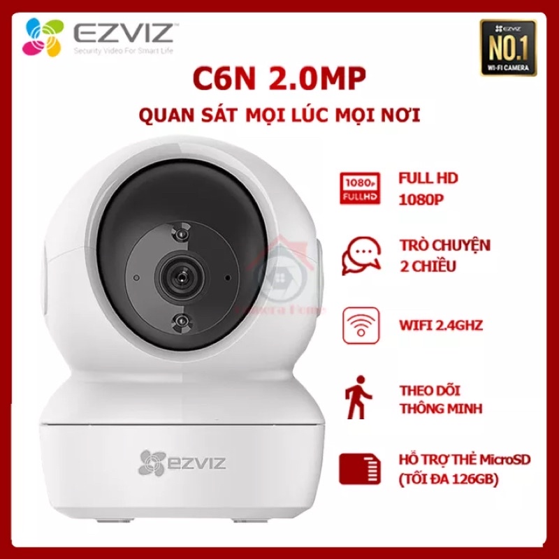 Camera IP Wifi Quay quét thông minh Ezviz C6N 4MP chính hãng