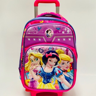 Ba lô cần kéo - Ba lô chống gù lưng cho bé gái đi học cấp 1 hình Công chúa - HAMI