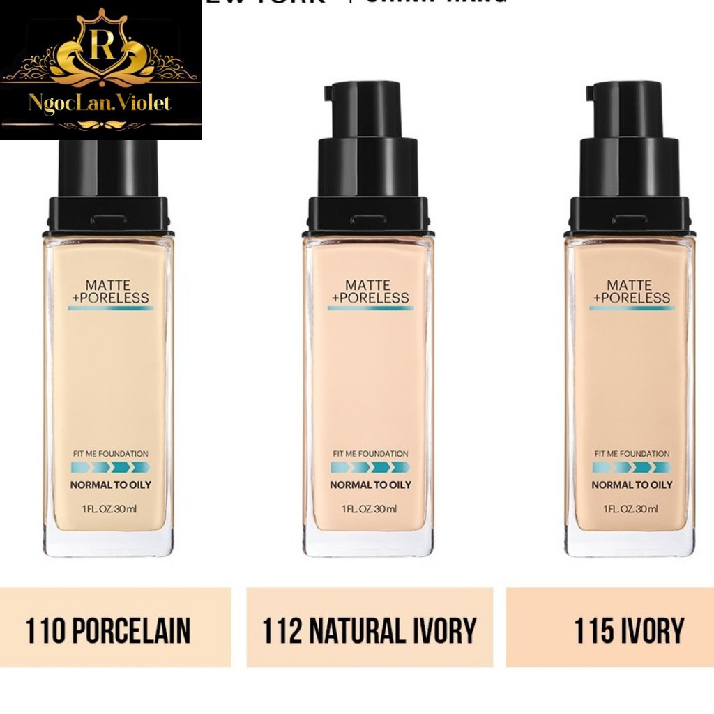 [Date 2023] Kem Nền Mịn Lì Maybelline Fit Me Matte + Poreless Foundation 30ml