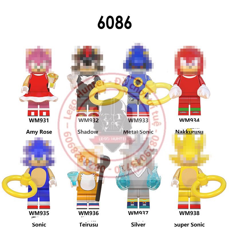 Xếp Hình WM 6086 minifigures Sonic boom mô hình lắp ráp nhân vật Phim Nhím Sonic