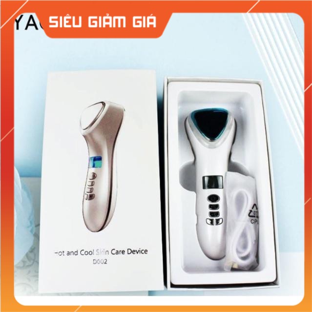 Máy massage mặt nóng lạnh ion, Máy đẩy sâu tinh chất điện di cao cấp Trẻ hóa da. B6