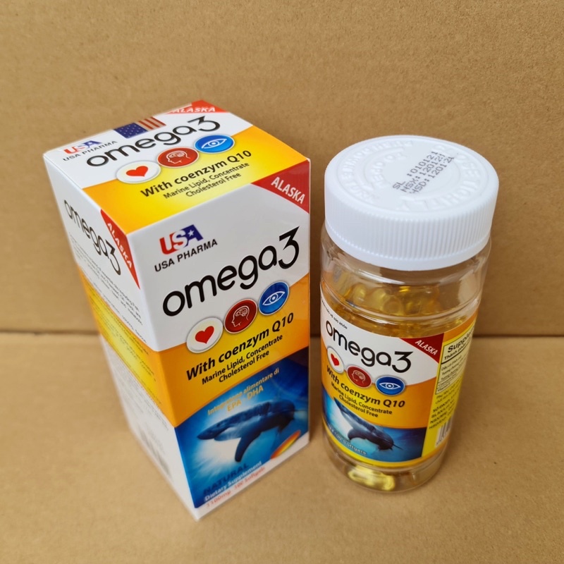 VIÊN UỐNG DẦU CÁ ALASKA OMEGA 3 TỐT CHO MẮT, TIM, NÃO - HỖ TRỢ ĐẸP DA - GIẢM NGUY CƠ MẮC BỆNH TIM MẠCH - OMEGA3 100 VIÊN