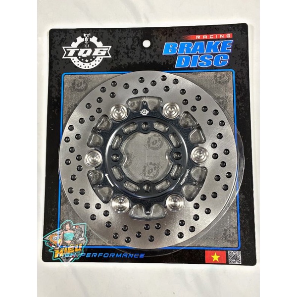 Đĩa TQ6 Lòng Nhôm 4Lỗ Khoen Nút Inox Size 220 Gắn Cho Ya - Honda
