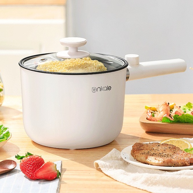 NỒI NẤU MÌ NẤU ĐIỆN ANKALE ĐA NĂNG NỒI LẨU ĐIỆN MINI DUNG TÍCH 1.5L CHẢO ĐIỆN CHỐNG DÍNH ĐA NĂNG TIỆN LỢI L10 vt163