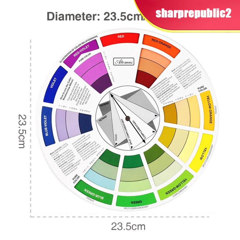 Magic Palette Coloring Matching Guide Colors Mixing Wheel Selection Board