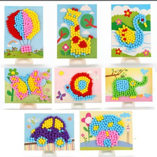Tranh dán pom pom cho trẻ