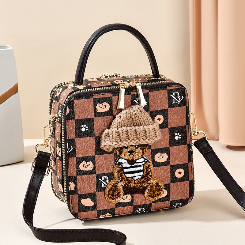 Túi Đeo Chéo Hình Vuông Cỡ Lớn Phong Cách Phương Tây Thời Trang Sang Trọng Chất Lượng Cao Cho Nữ