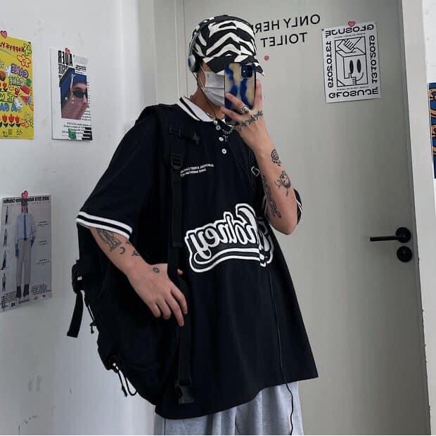 Áo Polo tay lỡ WHOLNEY áo phông tay lỡ cổ bẻ unisex nam nữ form rộng oversize basic tee phong cách Ulzzang tee