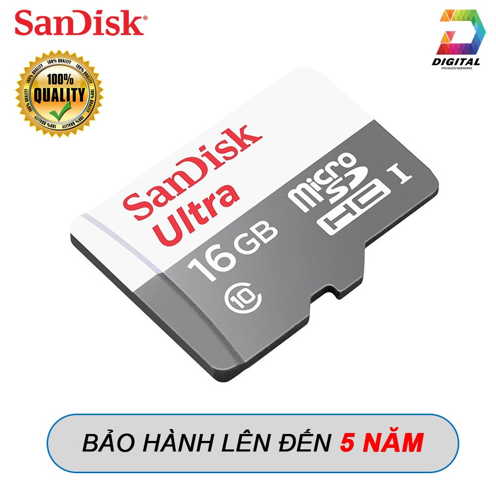 Thẻ Nhớ SanDisk Ultra 16GB 100MB/s MicroSDXC UHS-I A1 Chính Hãng